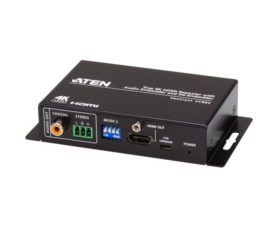 Aten True 4K HDMI Repeater with Audio Embedder and De-Embedder VC882