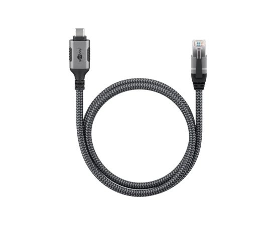 Goobay USB-A 3.1 to RJ45 Ethernet Cable, 1 m 70696 Black