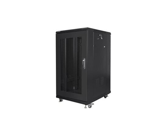 Lanberg Rack cabinet 19" free-standing 22U/600x800 (flat pack) with mesh door FF01-6822-23B Black Серверы и компоненты серверов