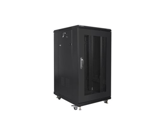 Lanberg Rack cabinet 19" free-standing 22U/600x800 (flat pack) with mesh door FF01-6822-23B Black Серверы и компоненты серверов
