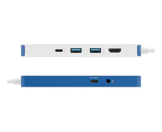 Hyper HyperDrive Flex 8 Port USB-C Hub, White/Blue HD4102BUGL HDMI ports quantity 1