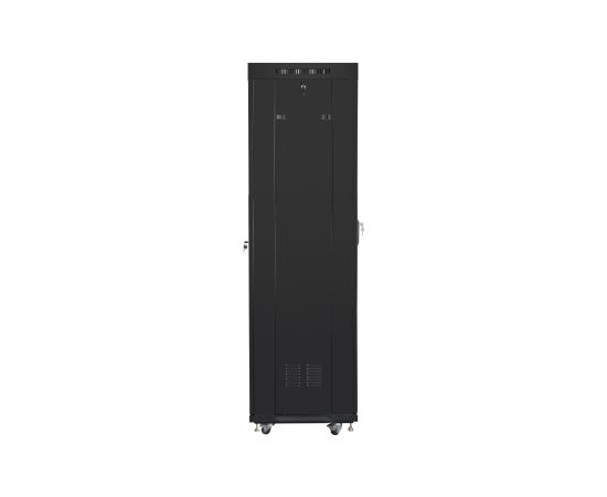 Lanberg Rack cabinet 19" free-standing 42U/600x600 (flat pack) with glass door lCD V2 FF01-6642-12BL Black
