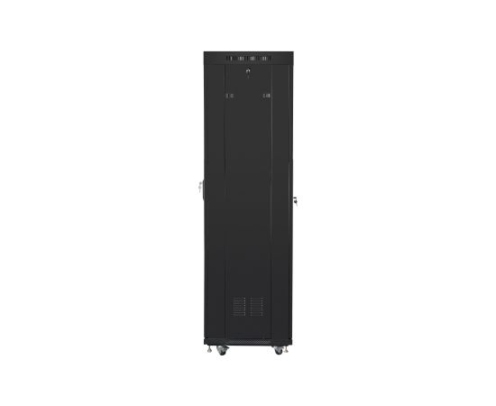 Lanberg Rack cabinet 19" free-standing 42U/600x600 (flat pack) with glass door lCD V2 FF01-6642-12BL Black