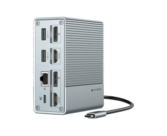 Hyper HyperDrive GEN2 12-in-1 USB-C Docking Station Ethernet LAN (RJ-45) ports 1 HDMI ports quantity 2