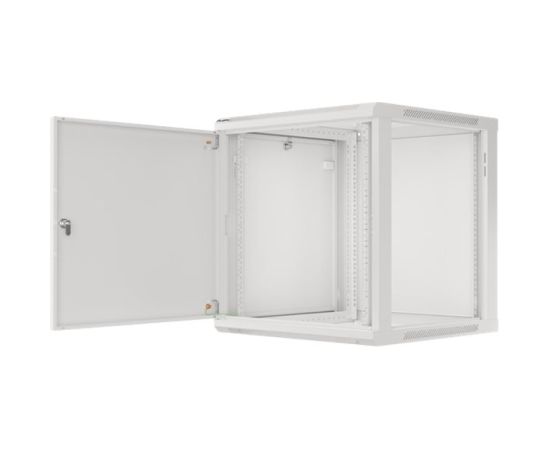 Lanberg Rack cabinet 19" wall-mount 12U/600x600 for self-assembly with metal door (flat pack) WF01-6612-00S Grey