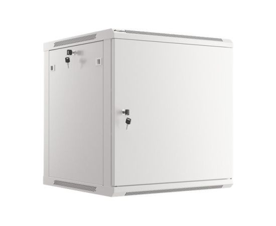 Lanberg Rack cabinet 19" wall-mount 12U/600x600 for self-assembly with metal door (flat pack) WF01-6612-00S Grey