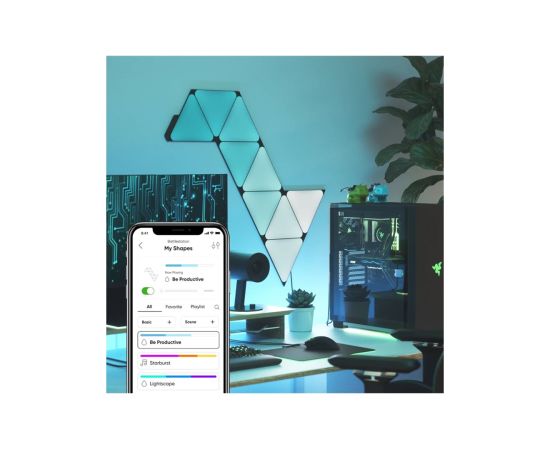 Nanoleaf Shapes Black Mini Triangles Expansion Pack (10 panels)