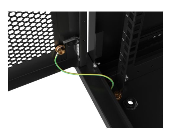 Lanberg Rack cabinet 19" wall-mount 9U/600x450 with perforated door (flat pack) WF01-6409-23B Black