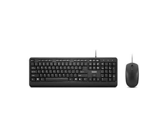Lenovo 160 Combo Keyboard Wired Mouse included US Black USB-A 2.0 Klaviatūras