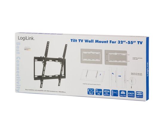 Logilink BP0012 TV Wall mount, 32–55", tilt -14°, 25 mm