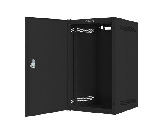 Lanberg Rack cabinet 10" wall-mount 9U/280x310 for self-assembly with metal door (flat pack) WF10-2309-00B Black