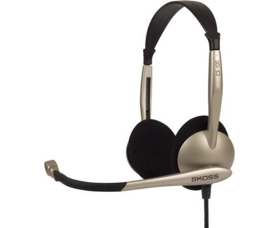 Koss Headphones CS100 Wired On-Ear Microphone Black/Gold