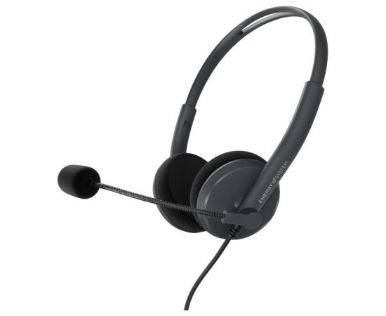 Energy Sistem Headset Office 2 Anthracite, On-ear, 3.5mm plug, retractable boom mic. Energy Sistem Wired Earphones Headset Office 2 Wired On-Ear Microphone Anthracite