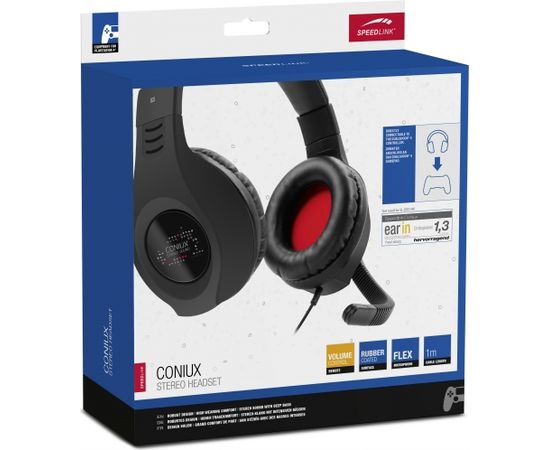 Speedlink austiņas ar mikrofonu Coniux PS4 (SL-4533-BK)