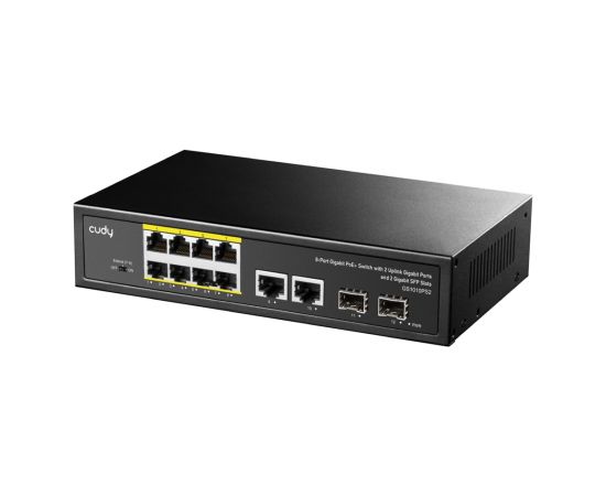 Cudy GS1010PS2 network switch Unmanaged Gigabit Ethernet (10/100/1000) Power over Ethernet (PoE) Black