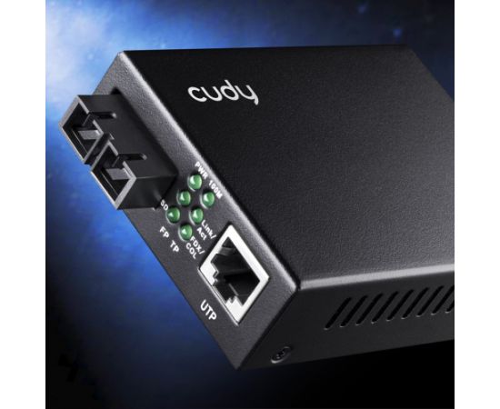 Cudy MC100SA-20 network media converter 100 Mbit/s 1310 nm Single-mode Black
