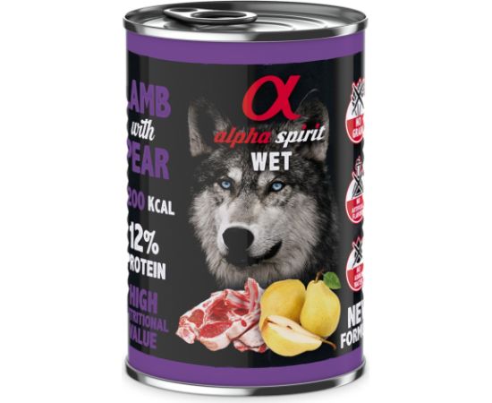 ALPHA SPIRIT WET Lamb with pear - wet dog food - 400g
