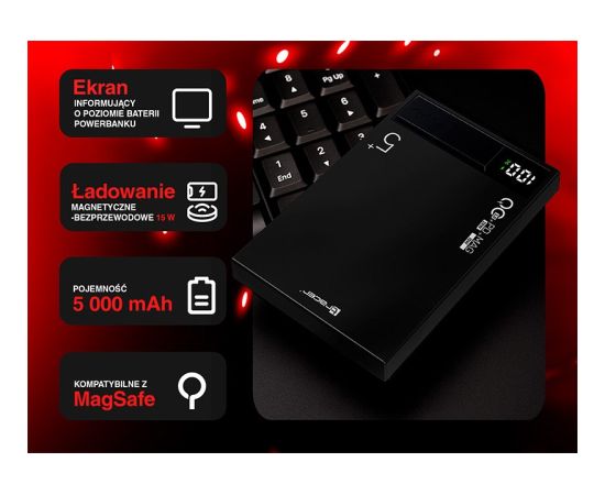 Tracer AirMag1 5000mAh PD20W+15W Mag, Black