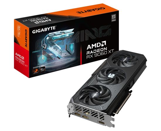 Graphics Card GIGABYTE AMD Radeon RX 9060 XT 16 GB GDDR6 128 bit PCI Express x16 5.0 Active GV-R9060XTGAMING-16GD1.0 Grafiskās video kartes