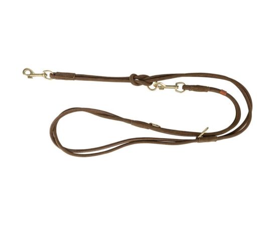 Trixie Pure, smycz regulowana, dla psa, sk�rzana, br�zowa, S: 2 m/10 mm, okr�g�a