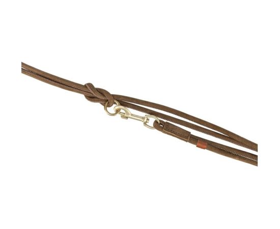 Trixie Pure, smycz regulowana, dla psa, sk�rzana, br�zowa, S: 2 m/10 mm, okr�g�a