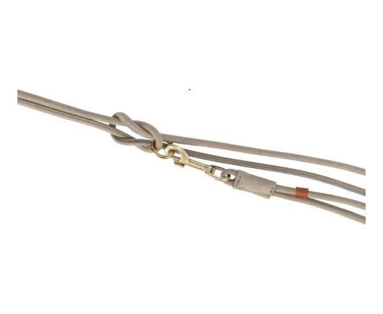 Trixie Pure, smycz regulowana, dla psa, sk�rzana, jasnoszara, S: 2 m/10 mm, okr�g�a