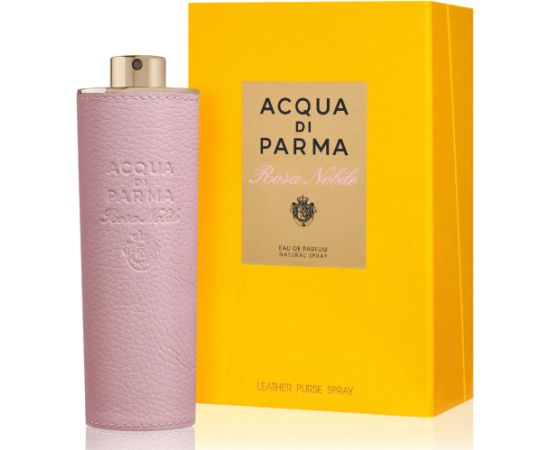 Acqua di Parma Rosa Nobile, Leather purse spray, 20 ml, Women, 20 ml, Non-refillable bottle, Bergamot, Pepper, Tangerine, Tangerine, Calabrian Bergamot, Pepper, Lily of the valley, Peony, Rose, Violet