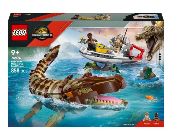 LEGO Misja na łodzi i model mozazaura