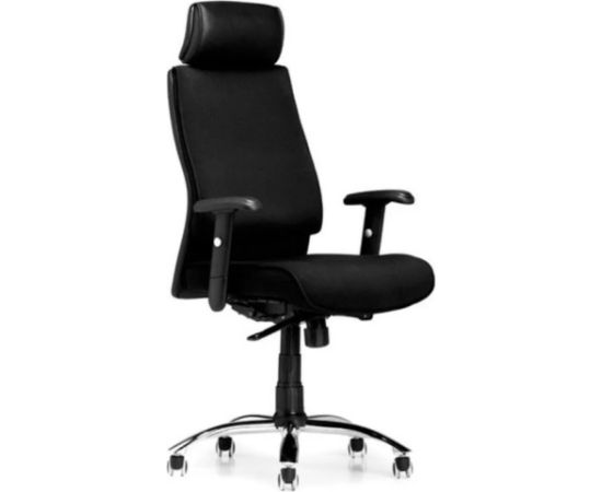 Kontorstol AS6002 textil sort m/hårde hjul