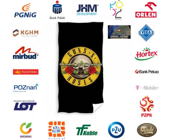 Avenli Guns N' Roses Badehåndklæde - 100 procent bomuld