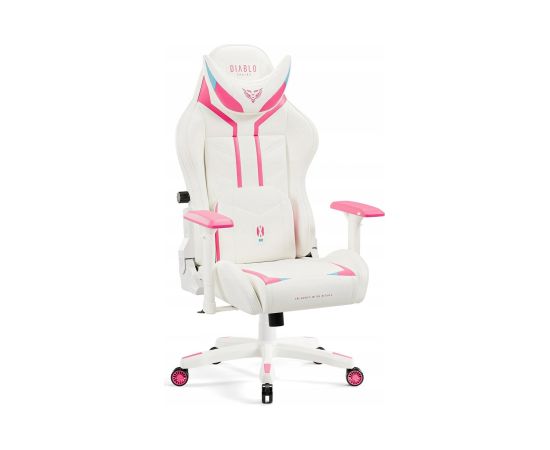 Diablo Chairs Fotel Gamingowy Diablo X-RAY 2.0 Small Size, biało-różowy