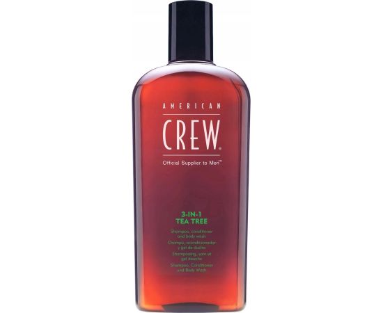 American Crew, 3-In-1 Tea Tree Oil, Hair Shampoo, Conditioner & Shower Gel 3-In-1, For Moisturizing, 250 ml Šampūni