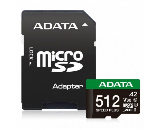 A-data MEMORY MICRO SDXC 512GB UHS-I/UD512GUI3V30A2SP-RA1 ADATA Карты памяти
