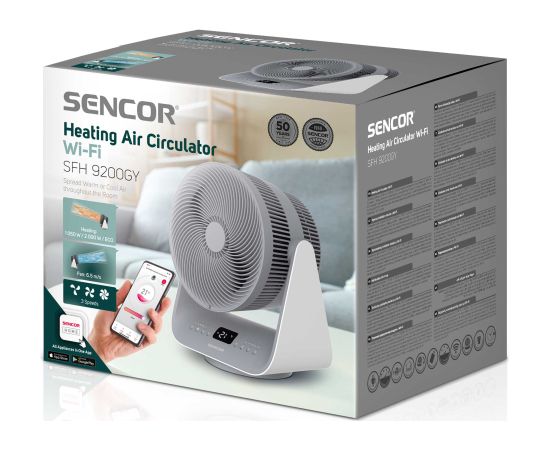 Fan heater with WiFi Sencor, grey