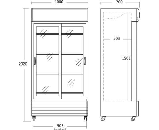 Scandomestic SD802BSLE Scancool Vitrīna dzesētājs