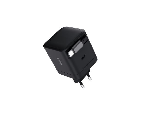 Lādētājs Trust Maxo 65W Black USB-C 67 cm izvelkams vads