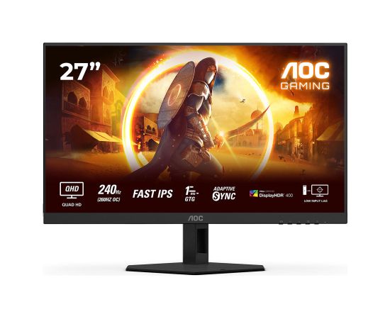 AOC Gaming Q27G4ZR 27", 2560x1440/1ms/400cd/m², HDMI, DisplayPort, Headphone Out