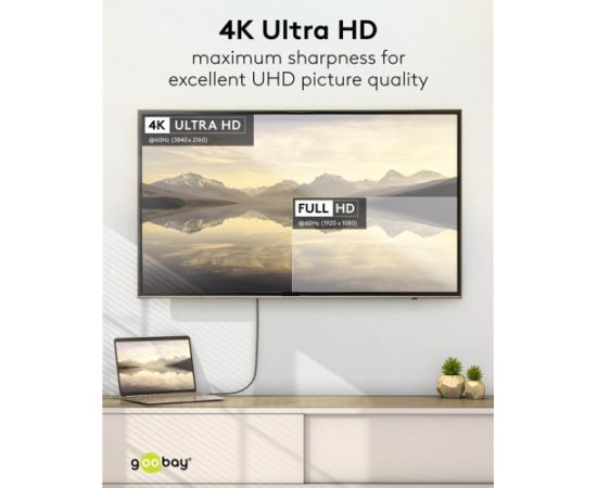 Goobay USB-C to HDMI Cable 4K at 60 Hz, 1 m 75696