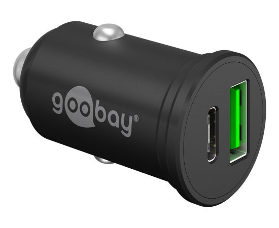 Goobay 61739 Dual-USB Car Fast Charger USB-C PD, 45 W Goobay