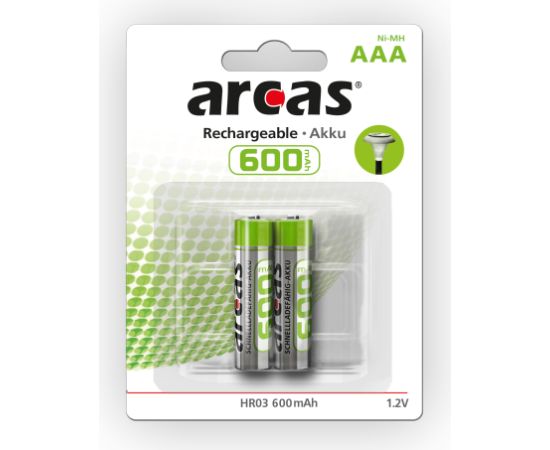 ARCAS NI-MH R03 MICRO AAA 600mA BP2 Arcas