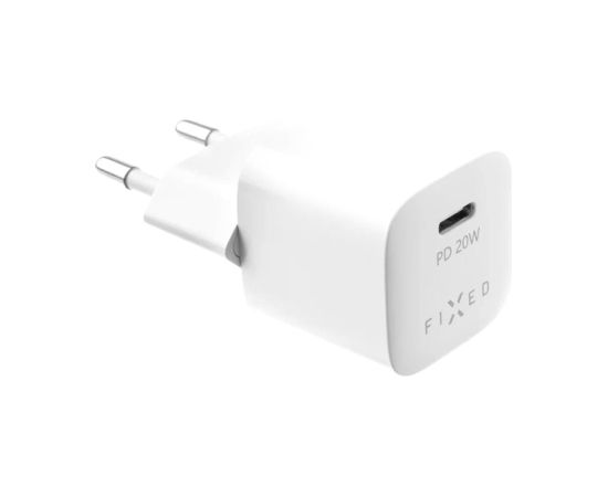 Fixed Mini USB-C Travel Charger USB-C/Lightning Cable