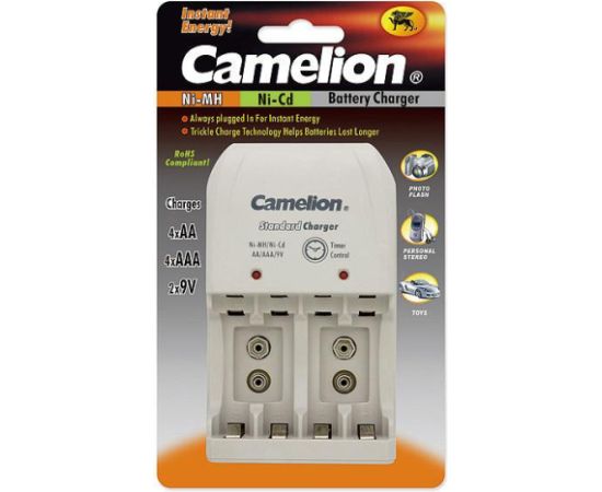 Camelion Plug-In Battery Charger BC-0904S 2x or 4xNi-MH AA/AAA or 1-2x 9V Ni-MH