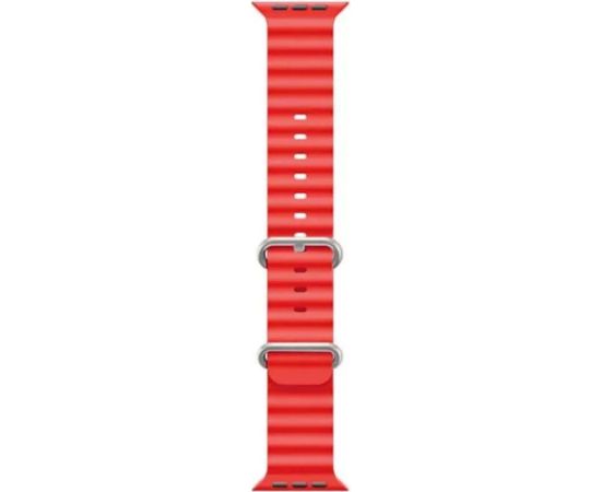 iWear   S1 Grooved Soft Silicone 20mm strap for Apple Watch 49mm / 45mm / 44mm / 42mm Red