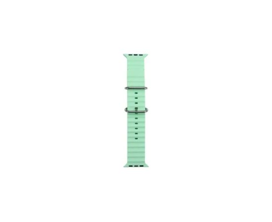 iWear   S1 Grooved Soft Silicone 20mm strap for Apple Watch 49mm / 45mm / 44mm / 42mm Light Green