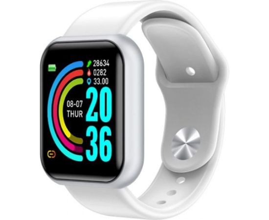 iWear   M8 Smart&Fit Watch with Full Touch 1.3'' IPS Media control / HR / Blood pressure / Social White