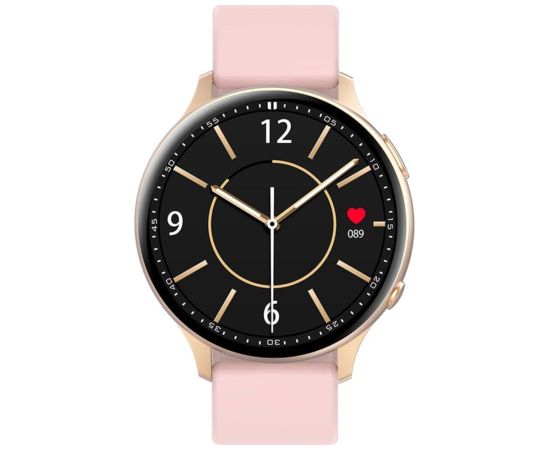 iWear   Active 2 Aluminum Sport BT Call Smart Watch 1.3'' IPS Display with Heartrate / Oxygen monitor Pink