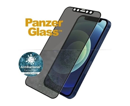 PanzerGlass E2E Super+ Microfracture antibacterial tempered glass for iPhone 12 mini - with black frame