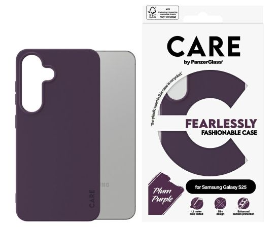 Etui CARE by PanzerGlass Fashion do       Samsung Galaxy S25 fioletowy