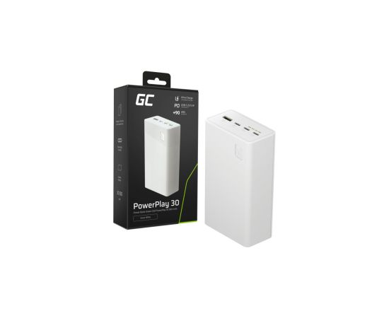 Green Cell Enerģijas krātuve GreenCell PowerPlay 30 30000mAh White