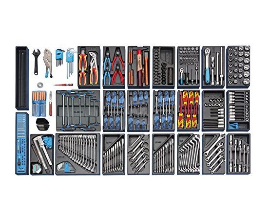 Gedore tool trolley 1500 ES-03-2004 0810 (blue / black, incl. 325 tools)